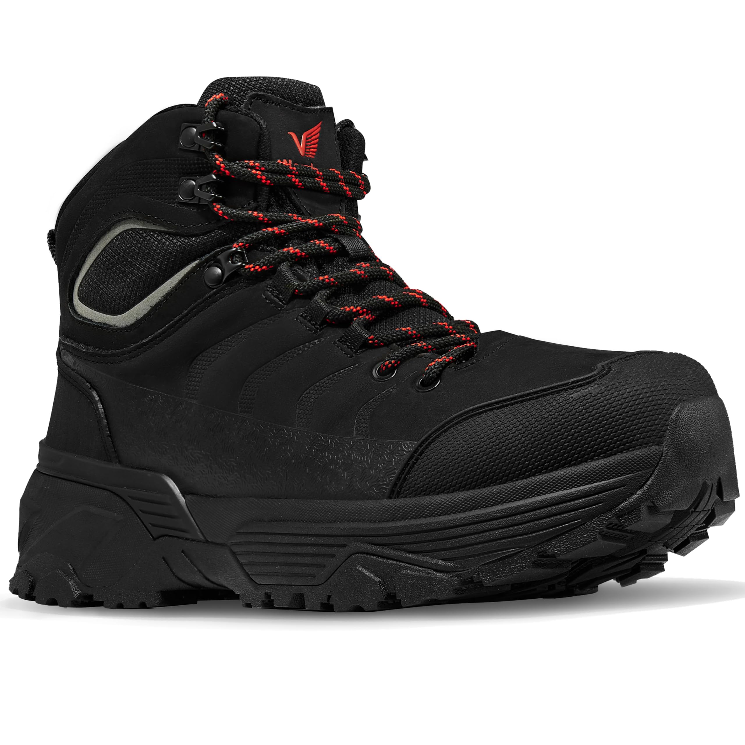Wondamo Men's Waterproof Hiking Boots | Lightweight Slip-Resistant Wide Mountaineering Trekking Boots Comfortable Outdoor Camping Trail Boots
