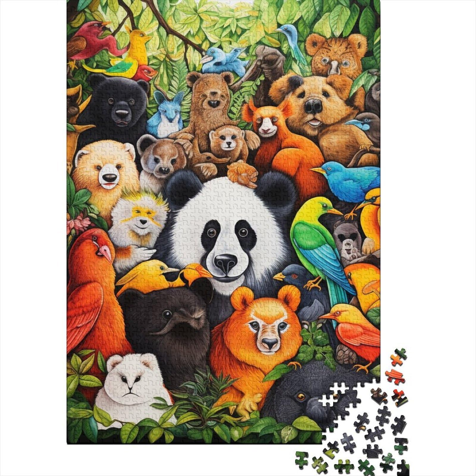 TK005251 Jigsaw Puzzles Puzzles for Adults Kids. 1000 Pieces Impossible Challenge Toy Educational Game Home Decoration for Adults& Kids Age 14 Years Up 38x26cm/1000pcs — image 1