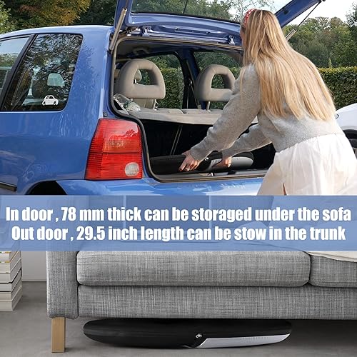 Miniatura 6 de Nnewvante Floor Chair 42-Position Adjustable Floor Seating for Kids Adults with Back Support Folding Floor Seat Cushioned Recliner Meditation Negro