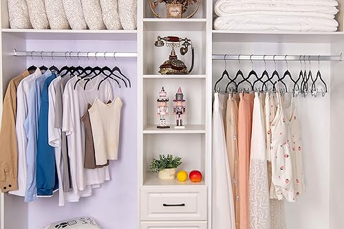 Miniatura 10 de Quality Hangers Perchas de plástico que no son de terciopelo para la ropa, juego de perchas resistentes para ropa, perchas para armario que ahorran