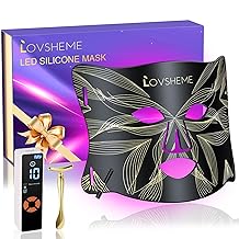 Red Light Therapy for Face, LED Face Mask Light Therapy, Omnilux Red Light Therapy Mask for Wrinkles, Acne, Skin Rejuvenation, 320 LEDs, 3 Modes, 10-Min Auto Off, Eye Protection Included