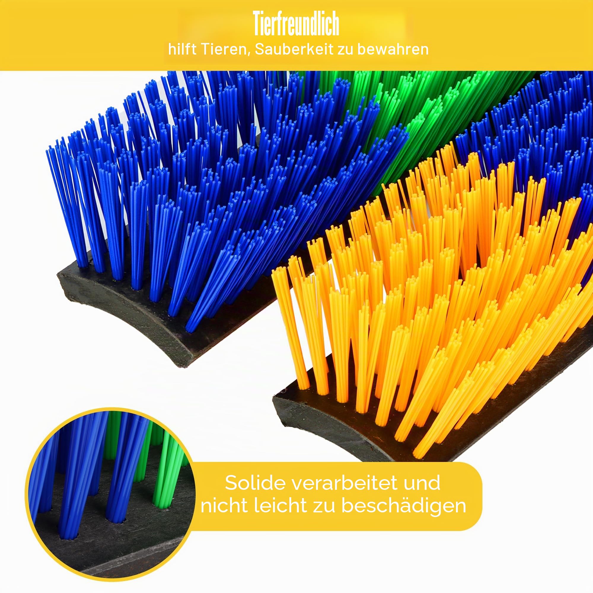 Vieh Kratzbürste 4 Pcs Massagebürsten-Set Tier-Rückenkratzbürste | Kratzbürste Für Nutztiere Halbrunde Kratzbürste für Rinder Schafe Pferde 16 Schrauben
