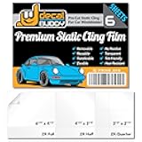 Prime Ave Windshield Sticker Decal Shield for Easy Application, Removable & Reuseable | No Residue Mess | Optical Clarity | 6 Sheets w/ 3 Pre-Cut Sizes (1 Pack - 6 Sheets with 3 Precision-Cut Sizes)