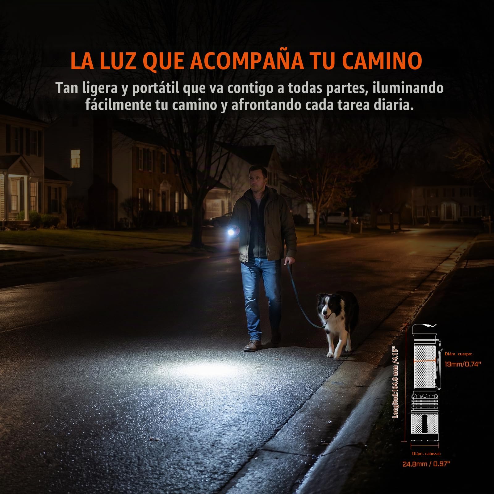 ACEBEAM TAC AA 2.0 - Linterna AA de mayor alcance de 360 metros, 900 lúmenes altos, linterna táctica EDC recargable, 6 modos de linterna LED de bolsillo, mini linterna pequeña súper brillante, color