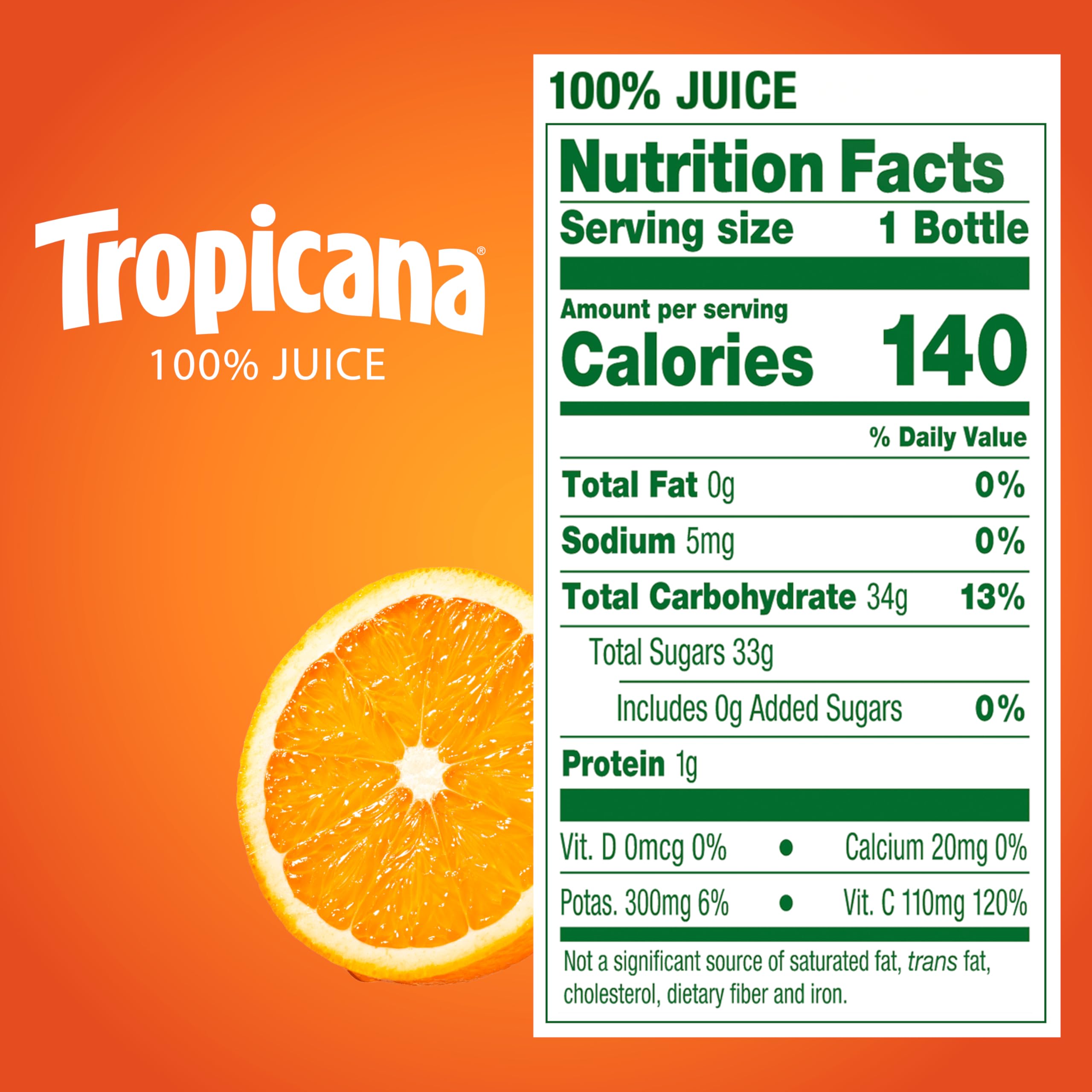Tropicana 100 Juice Orange Blend Single Serve 10 fl oz Bottles Pack of 24 - Real Fruit Juice — view 2