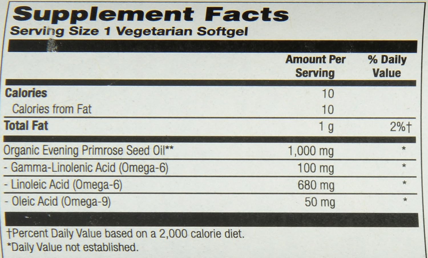 Nature's Life Evening Primrose Oil, Vegetarian | PMS & Menopause Hormone Balance Support | Skin Health | 90 CT : Health & Household