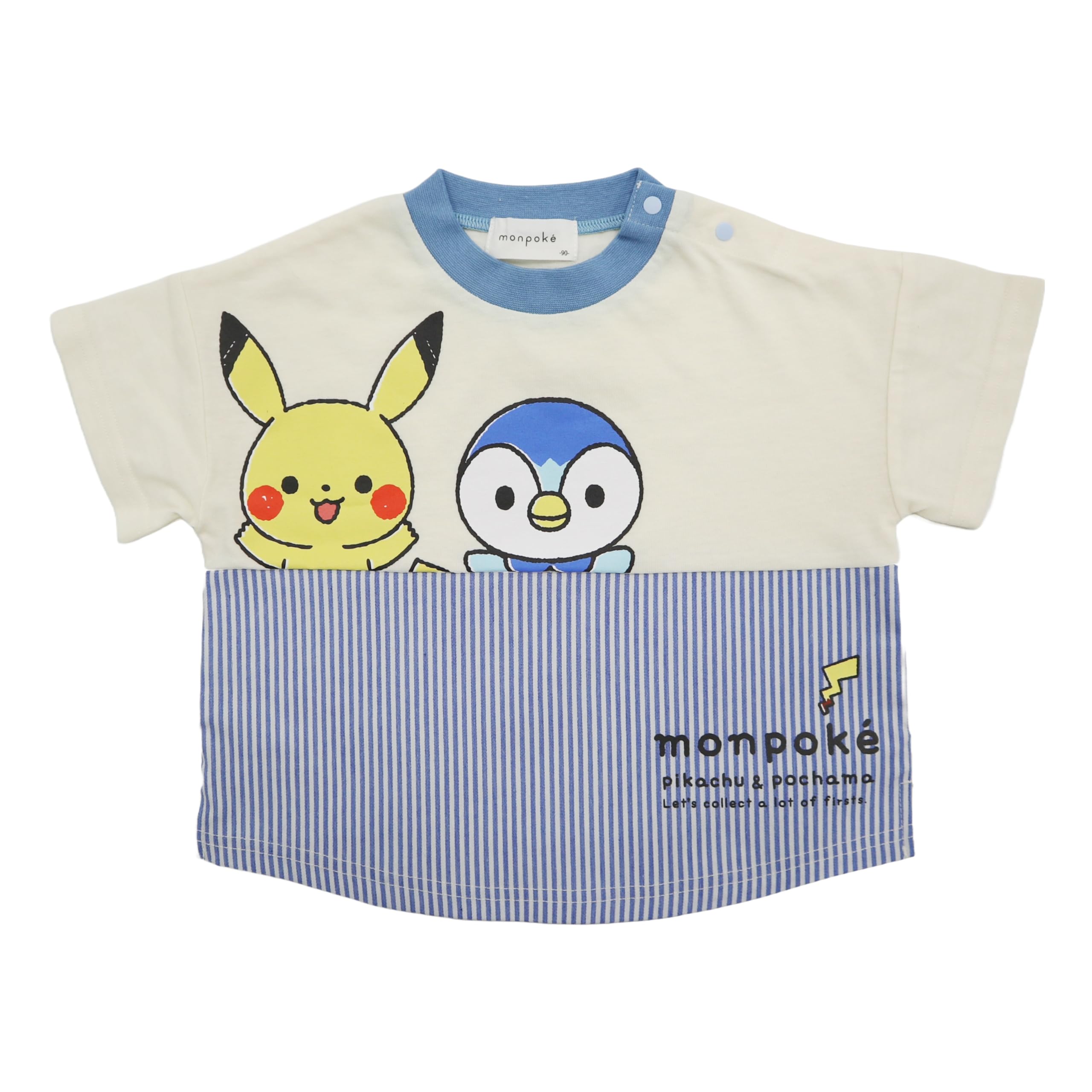 Amazon | ピカチュウ ポッチャマ 半袖Tシャツ 布帛切替 95 | Tシャツ