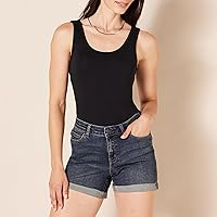 Vista 3 de Tienda Essentials - Camiseta ajustada sin mangas para mujer, paquete de 2