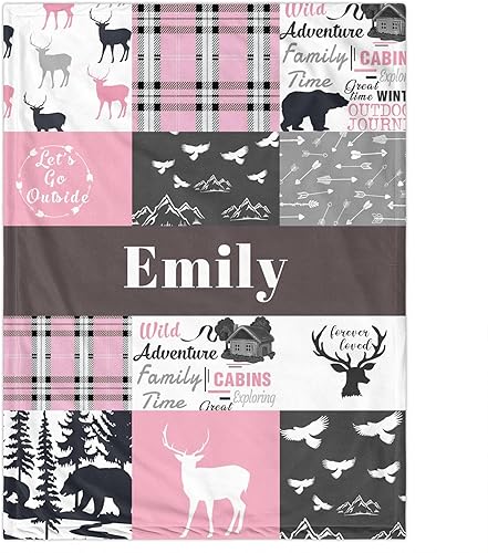 Miniatura 1 de Manta de bebé personalizada con nombre  Mantas de bebé personalizadas para niñas  Mantas de bebé personalizadas para bebé niña  Manta de forro polar