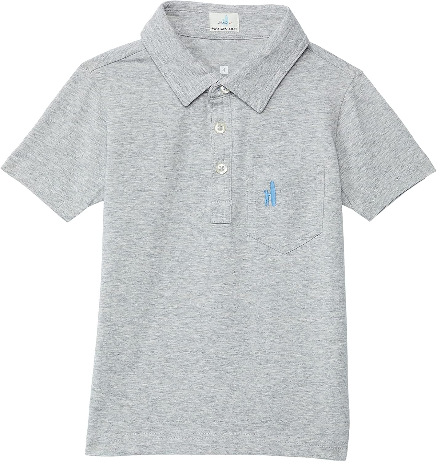 johnnie-O Boy's Heathered Original Polo (Little Kids/Big Kids) Heathered Gray 8 Big Kid