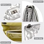 Gladdon Quilted Crossbody Bags for Women Ladies Shoulder Purses with Chain Strap Stylish Clutch Purse | Stylish Shoulder Purse,Quilted Pattern,Structured bag,Chain Strap,Spacious Enough,Casual and Dressy Outfits,Any Occasion