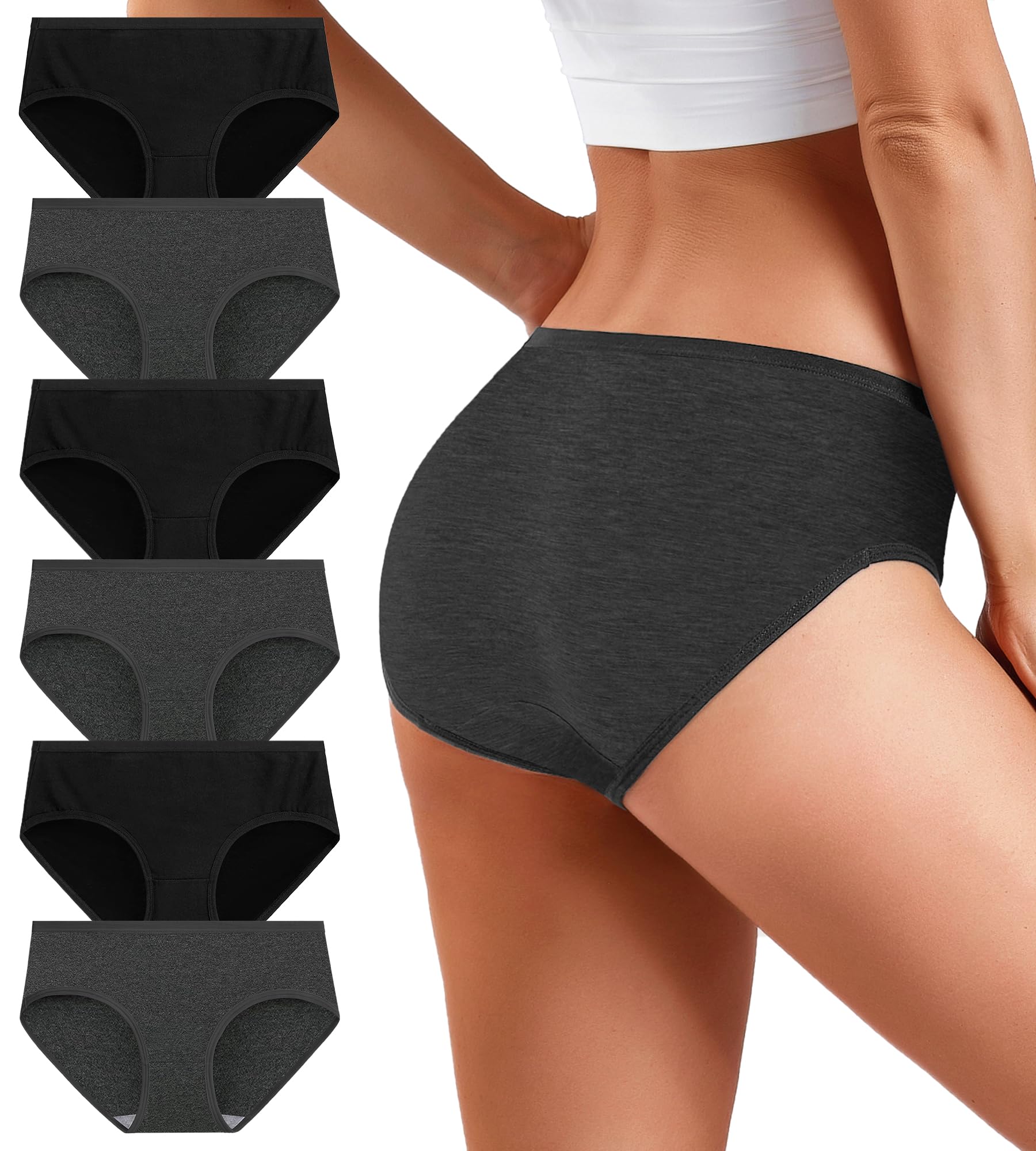 UMMISS No Show Womens Underwear Cotton Low Rise Breathable Seamless briefs Hispter Panties for Women Regular Plus Size