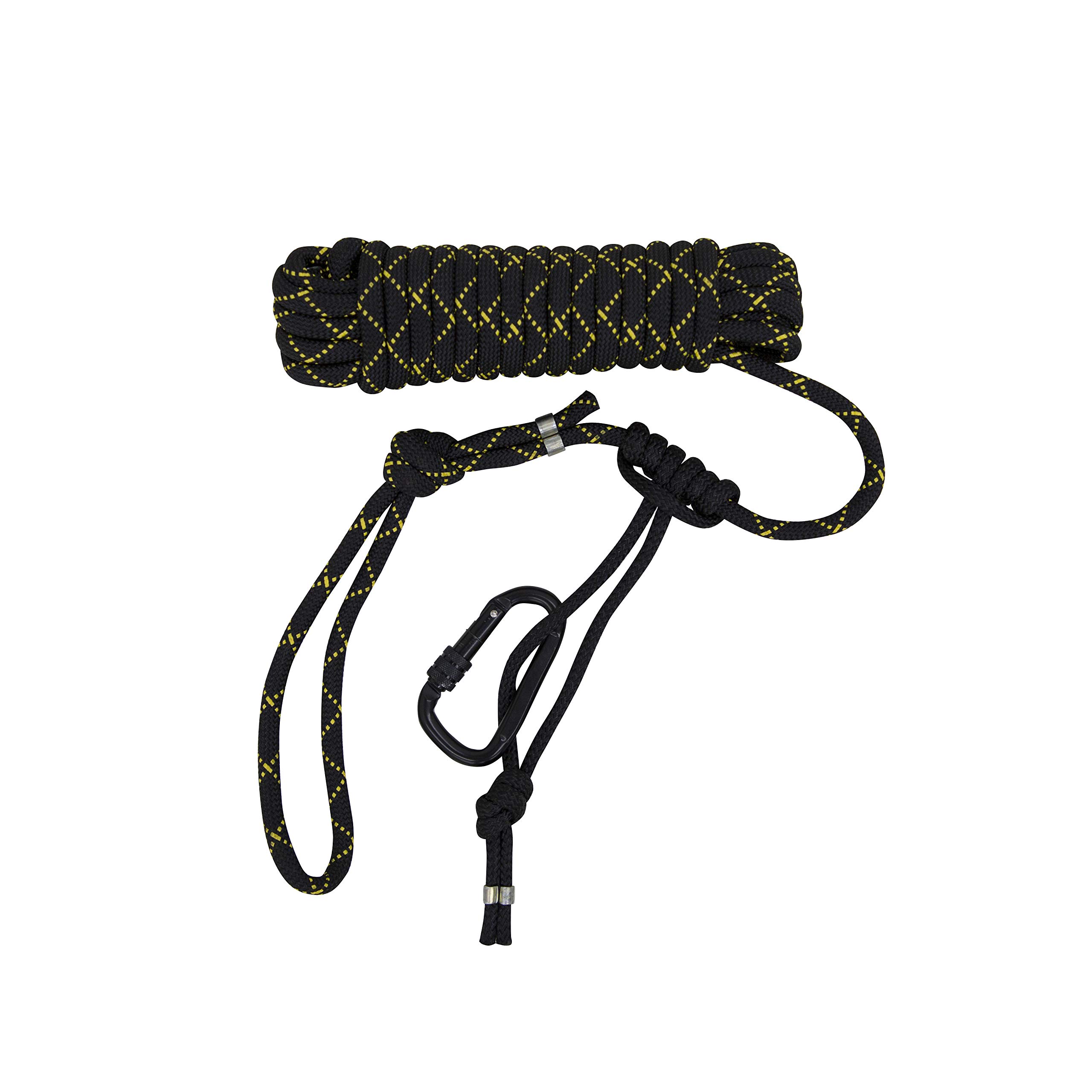 Rivers Edge® 30’ Safety Rope, 30' Long Weather-Resistant Rope, Treestand Safety, Heavy-Duty Locking Carabiner, 300 lb. Capacity, RE787