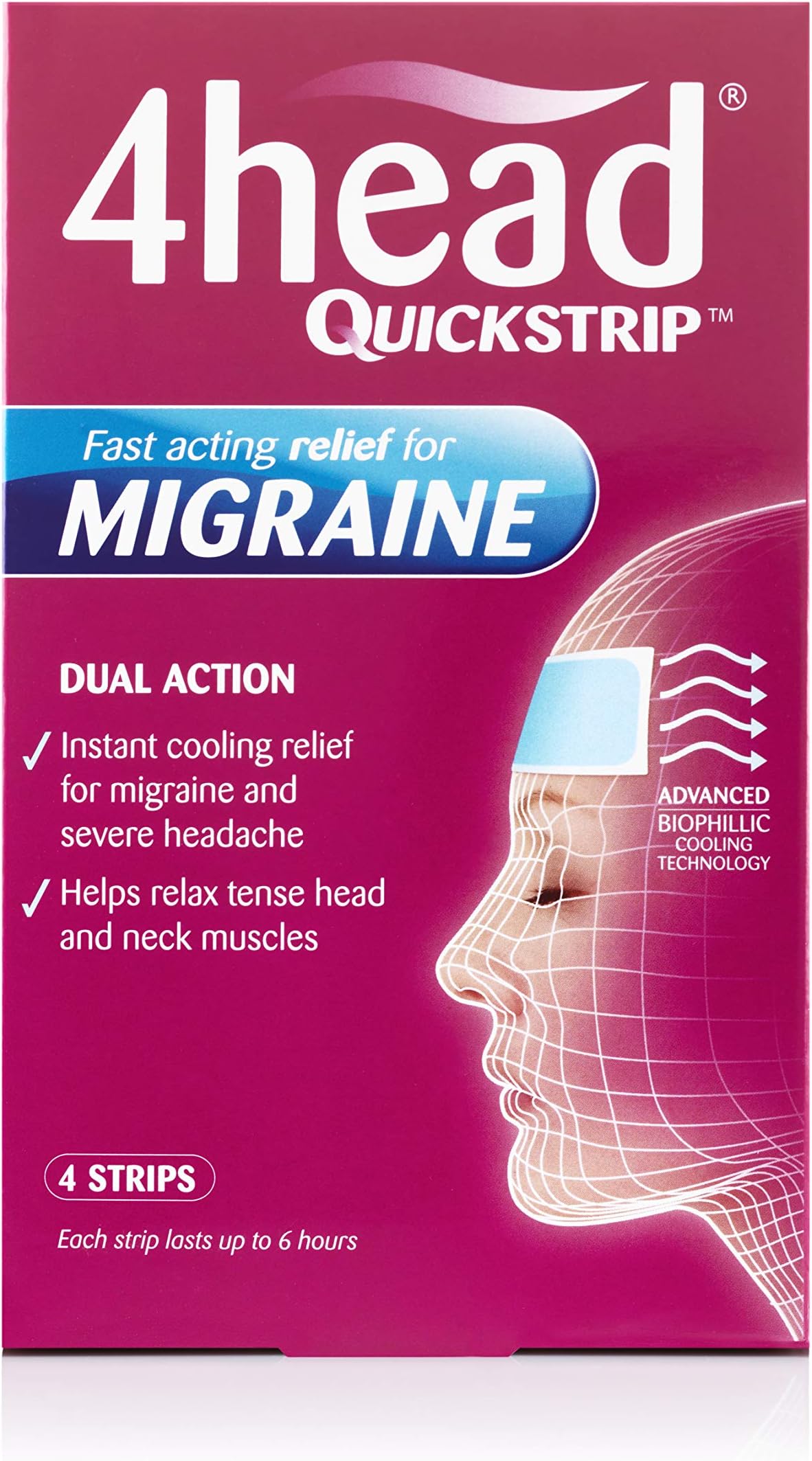4 Head 4Head Quickstrip Headache And Migraine Relief Strips