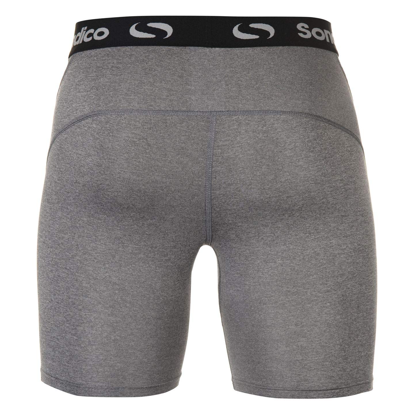 Sondico Core 6 - Pantaloncini a compressione da uomo, modello Baselayer grigio. M