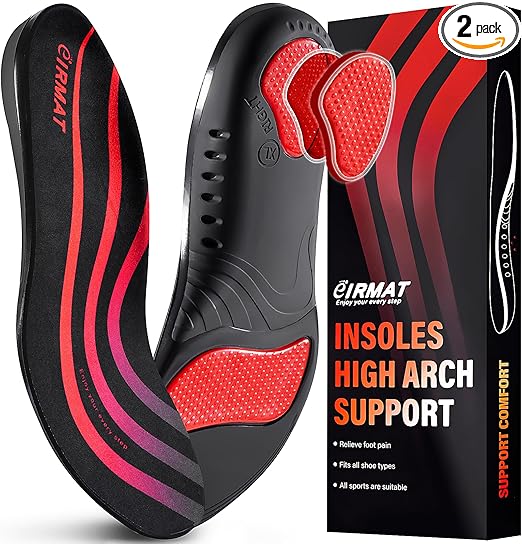 Plantar Fasciitis Insoles, Arch Support Inserts Men Women for Plantar Fasciitis Relief Walking All Day, Orthotic Inserts for Men Women Flat Feet,Shock Absorbing,Athletic,M