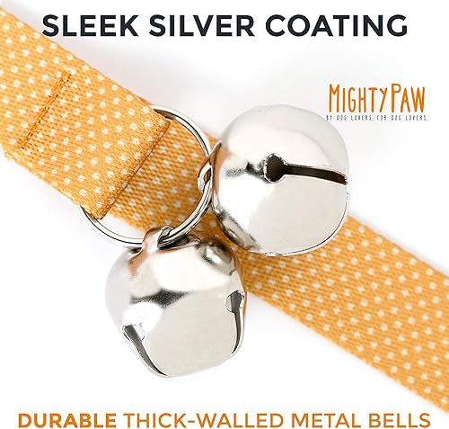 Miniatura 4 de Campanas tintineantes Mighty Paw 2.0, diseñador de campana para perro, elegante de tela con calidad de primera calidad, campana de puerta para