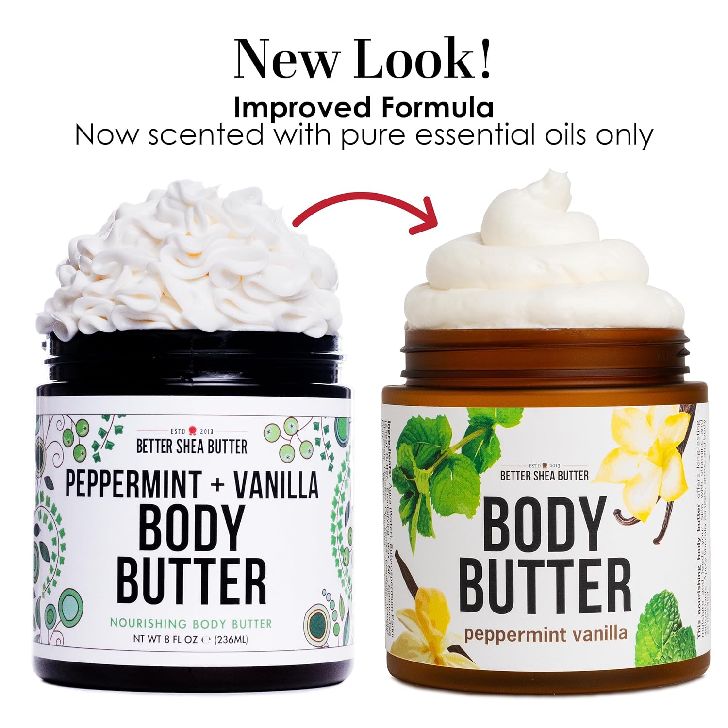 Peppermint Vanilla Body Butter - Natural Lotion for Women with Shea Butter & Jojoba Oil - Non-Greasy Whipped Body Lotion for Dry Skin - Vanilla Scented Peppermint Body Lotion - Image 5