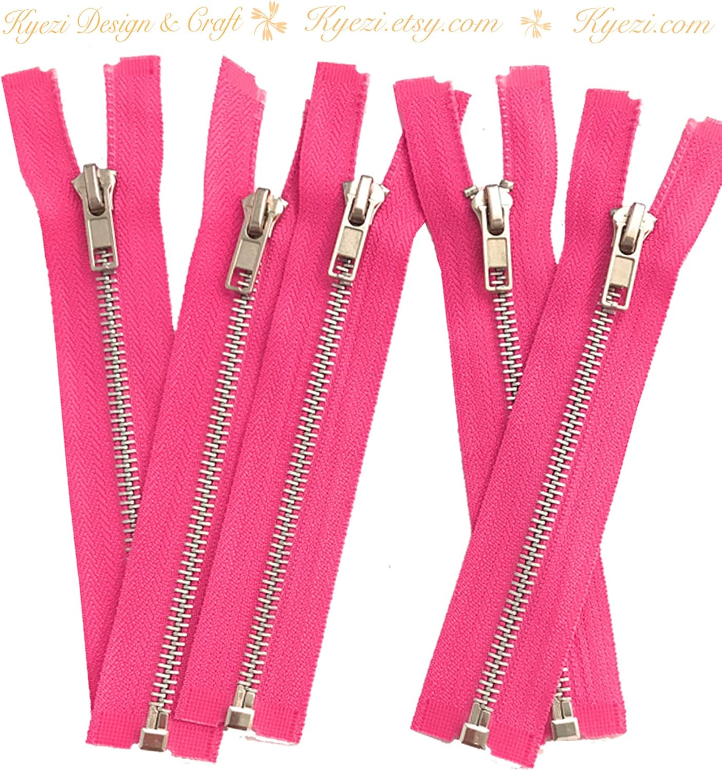 3 Inch 36 Inch Silver Separating Jacket Zippers, 5 Teeth