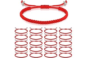 20 Pcs Red Ribbon Bracelet - Symbol of Good Luck and Protection