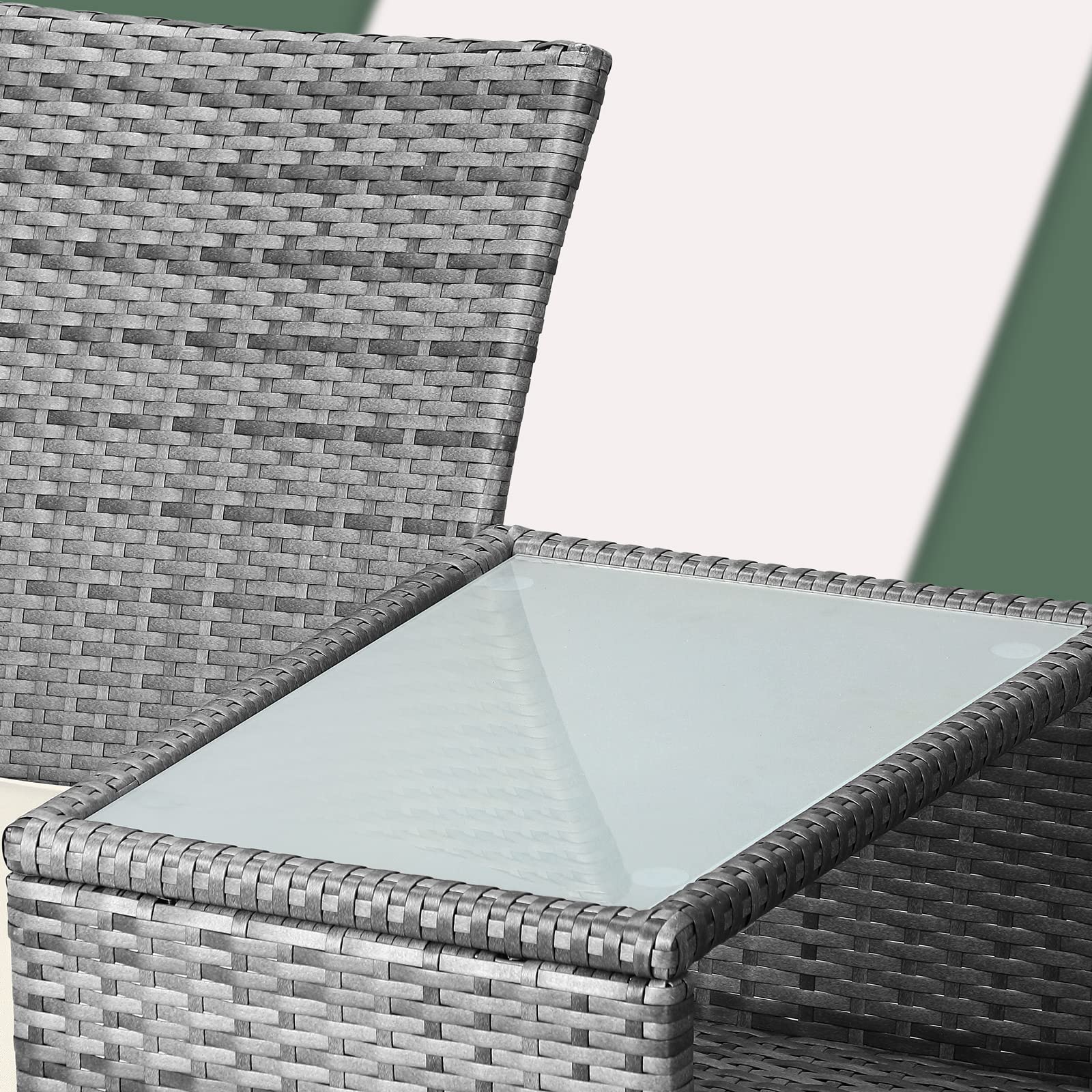 Casaria Panchina da Giardino Polyrattan Resistente 143x55x88cm 320kg (160kg per lato) Panca da Balcone 2 Posti Esterno Mobili Outdoor