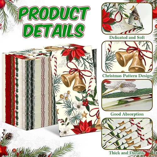 Miniatura 4 de Fumete 150 toallas de invitados desechables de diente de león para baño, 3 capas, 4.3 x 7.9 pulgadas, servilletas de papel de diente de león,