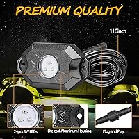 Vista 3 de Niwaker - Kits de luces de roca RGB LED, luces de roca con 8 cápsulas de luces de neón para remolque, luces subterráneas para camión, ATV, UTV, SUV