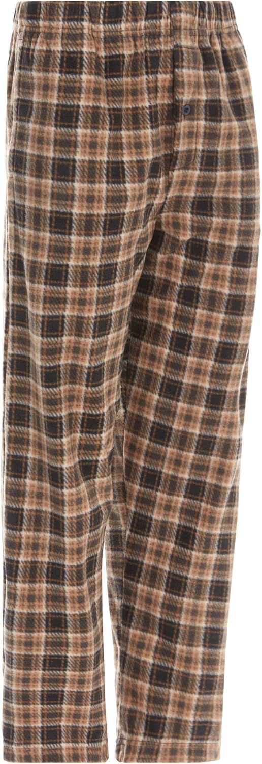 Boys Plaid Pajama Pants - Super Cozy Micro Fleece Pants for Boys - PJ Pants 10-12