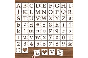 1 Inch Alphabet Letter Stencils: Unleash Your Inner Artist with 65 Pcs Reusable Stencils