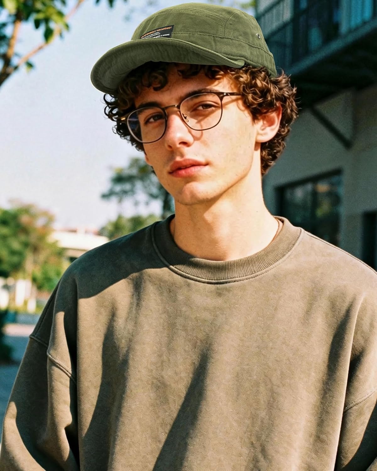 CLAPE Short Brim Baseball Cap 5 Panel Hat Soft Short Bill Trucker Cap Flat Snapback Hats Casual Outdoor Fitted Cap Dad Hats - Image 2