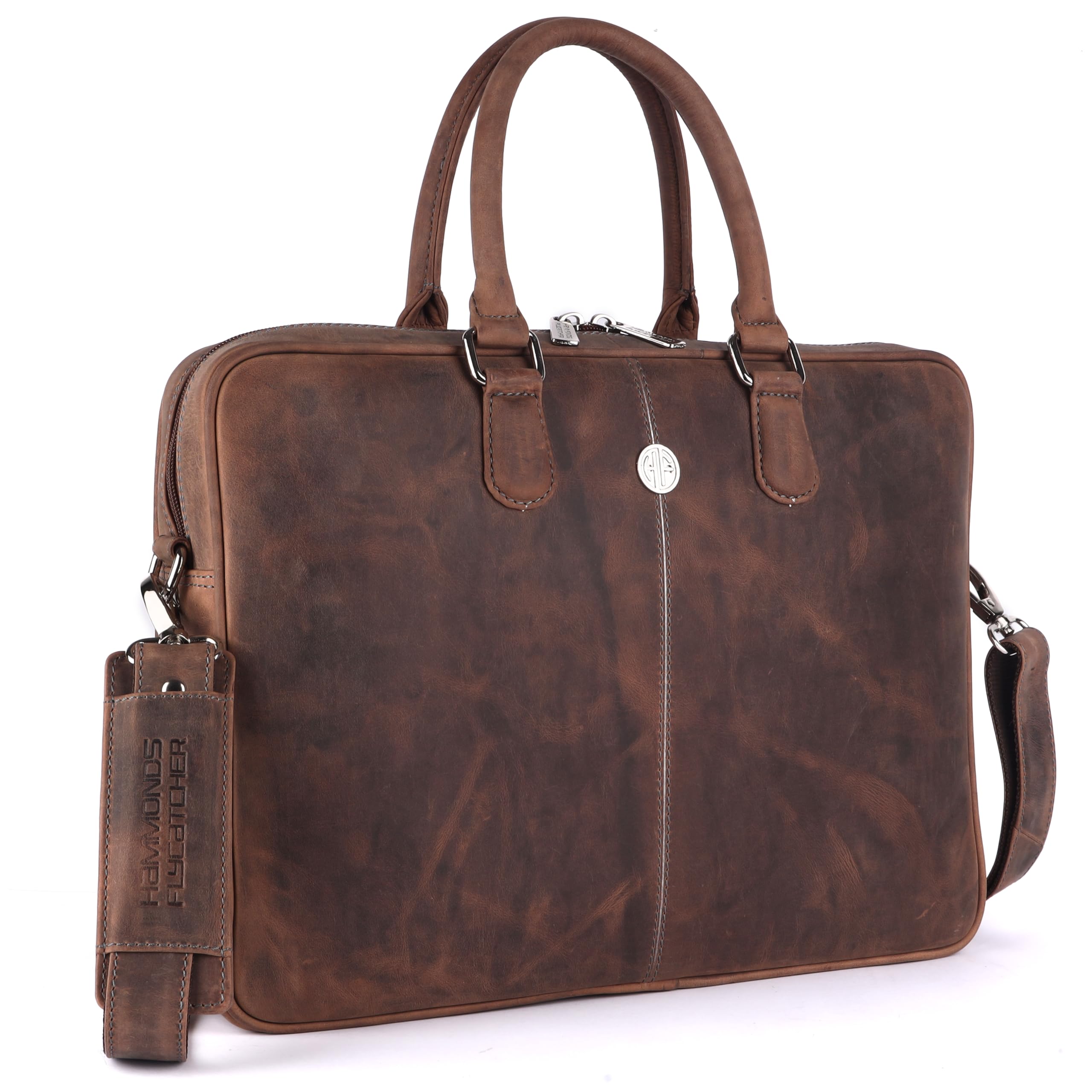 HAMMONDS FLYCATCHER Genuine Leather Laptop Bag for Men - Office Bag - Fits Up to 15.6 Inch Laptop - Laptop Messenger Bags/Leather Bag for Men with Adjustable Shoulder Strap - Canyon Ridge (B0D2TFQK4K) Amazon Price History, Amazon Price Tracker