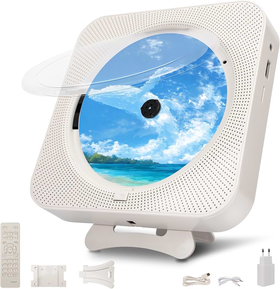 110V-220V, CD Player, Toca CD, Radio CD Player, Display LED, Rádio FM, Alto-Falantes Duplos Integrados, Compatível com Fones de Ouvido