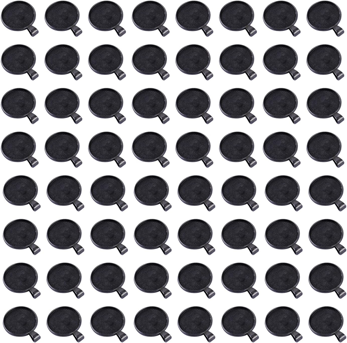 BURIUS 100 PCS Round Bezel Pendant Blanks - Bezel Pendant Cabochons for Jewelry Making Trays | Cabochon Pendant Settings for DIY Crafting Tray Photo Keychain Round Charms Jewelry Making Supplies