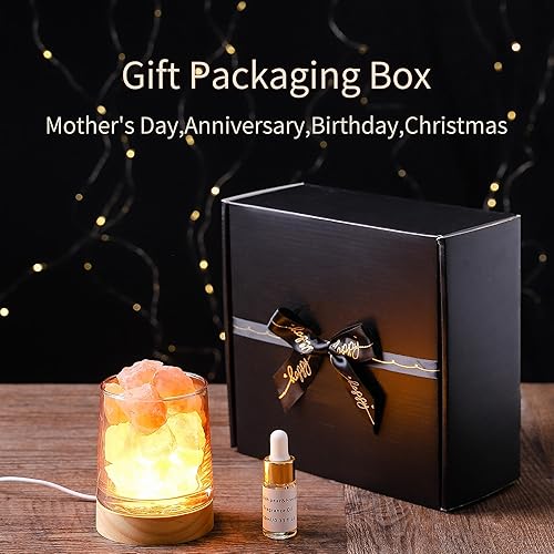 Miniatura 8 de Difusor de aceite esencial de piedra de sal del Himalaya, juego de regalo de aceite esencial de lavanda, difusor de aromaterapia natural para el