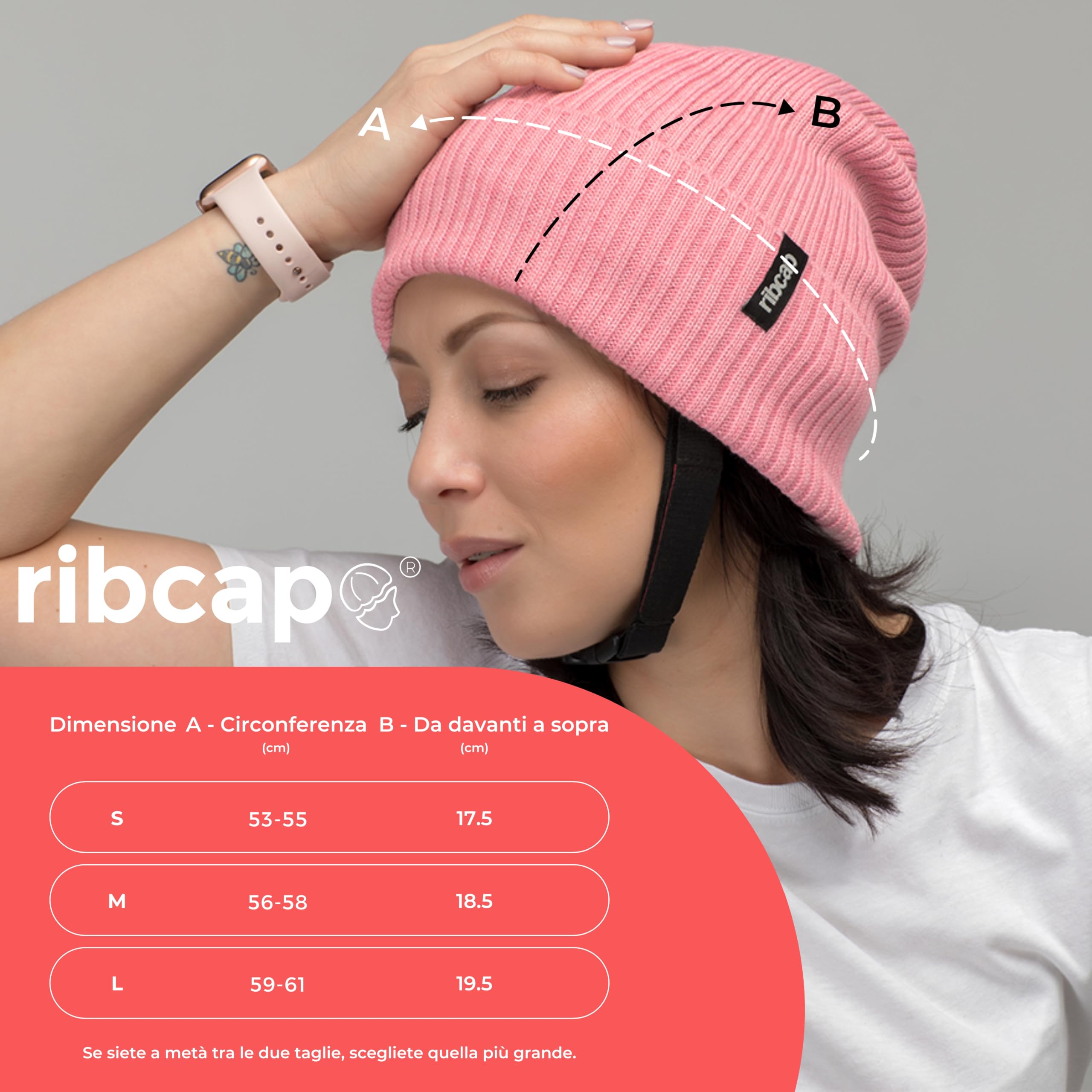 Ribcap Lenny Casco Protettivo di Grado Medico | Rosa | Casco Morbido per Epilessia | Casco Protettivo per Convulsioni | alla Moda e Senza Stigma