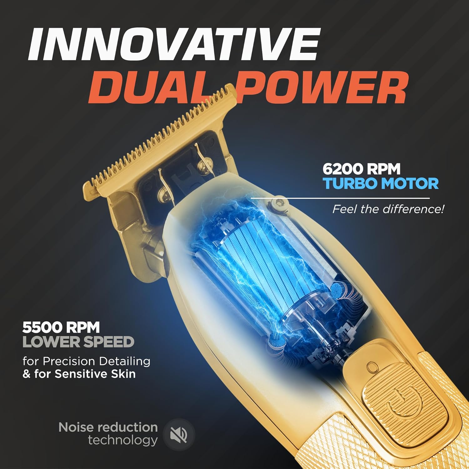 Fagaci Men's Hair Trimmer - Turbo Power with Precise Cutting, Adjusted Zero Gap Blades for Clean and Fine Cuts - Image 2