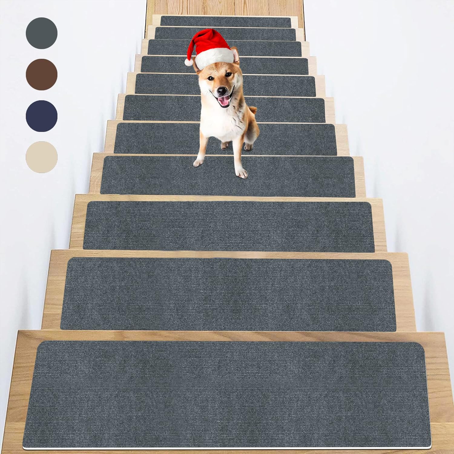 HUIJIE Carpet Stair Treads, Non Slip Stair Carpet Treads, Stair Runners for Wooden Steps, Soft