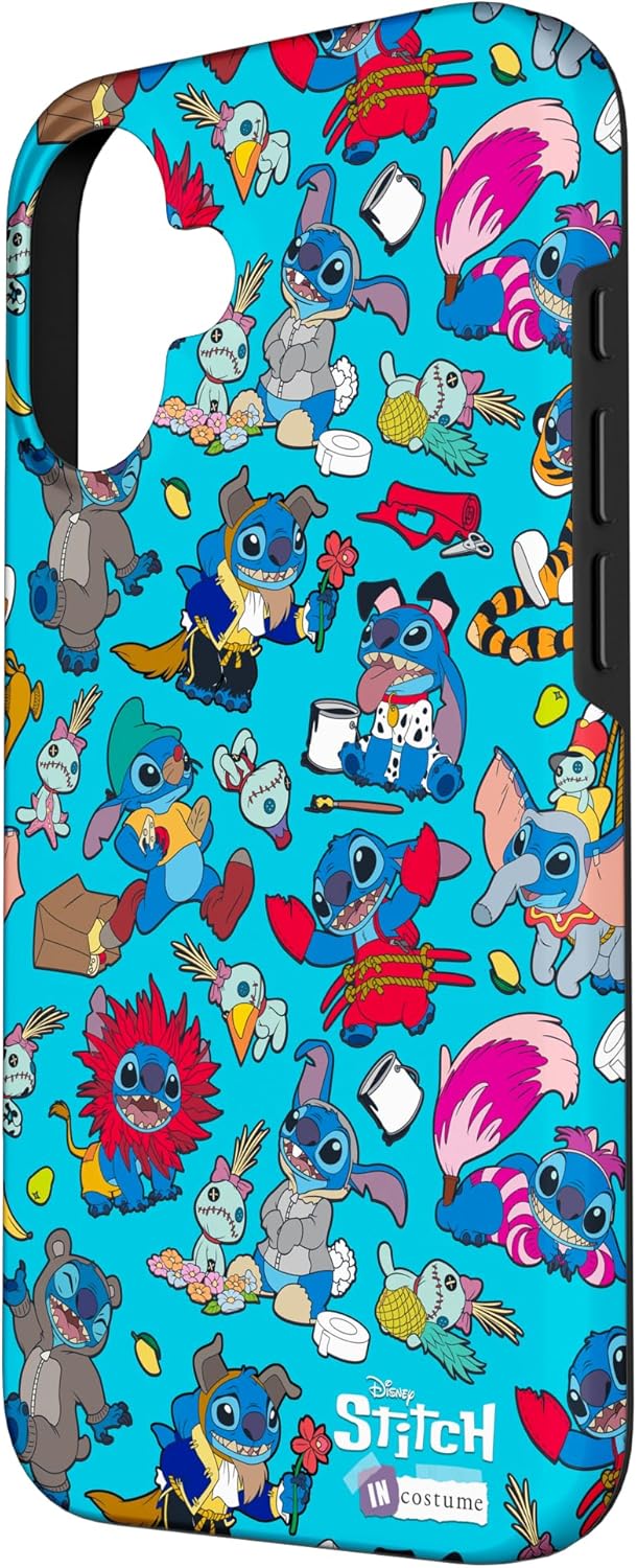 iPhone 16 Disney 100 Stitch in Costume Disney Characters and Scrump Case