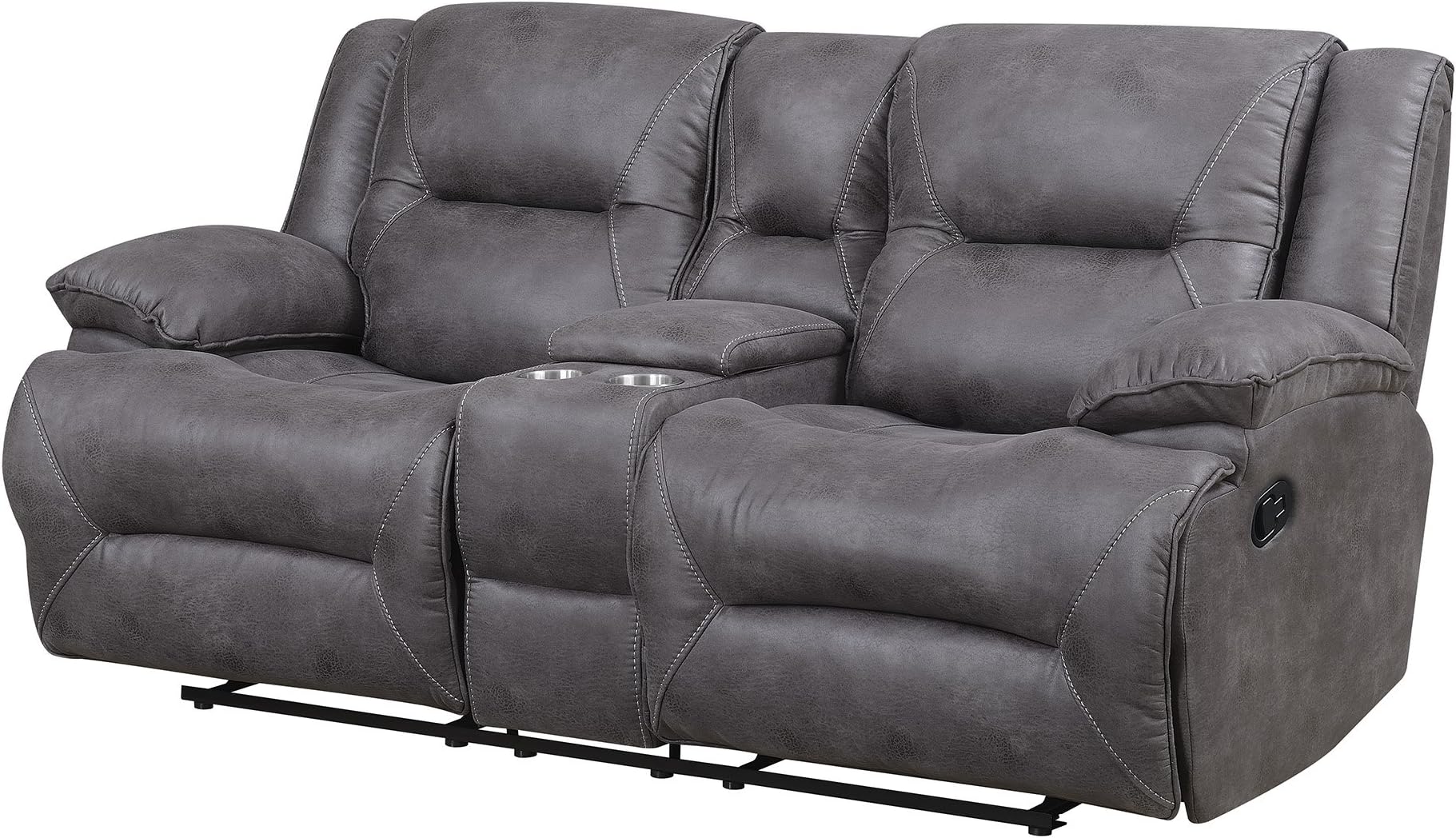 Brookline Reclining Console Loveseat Grey