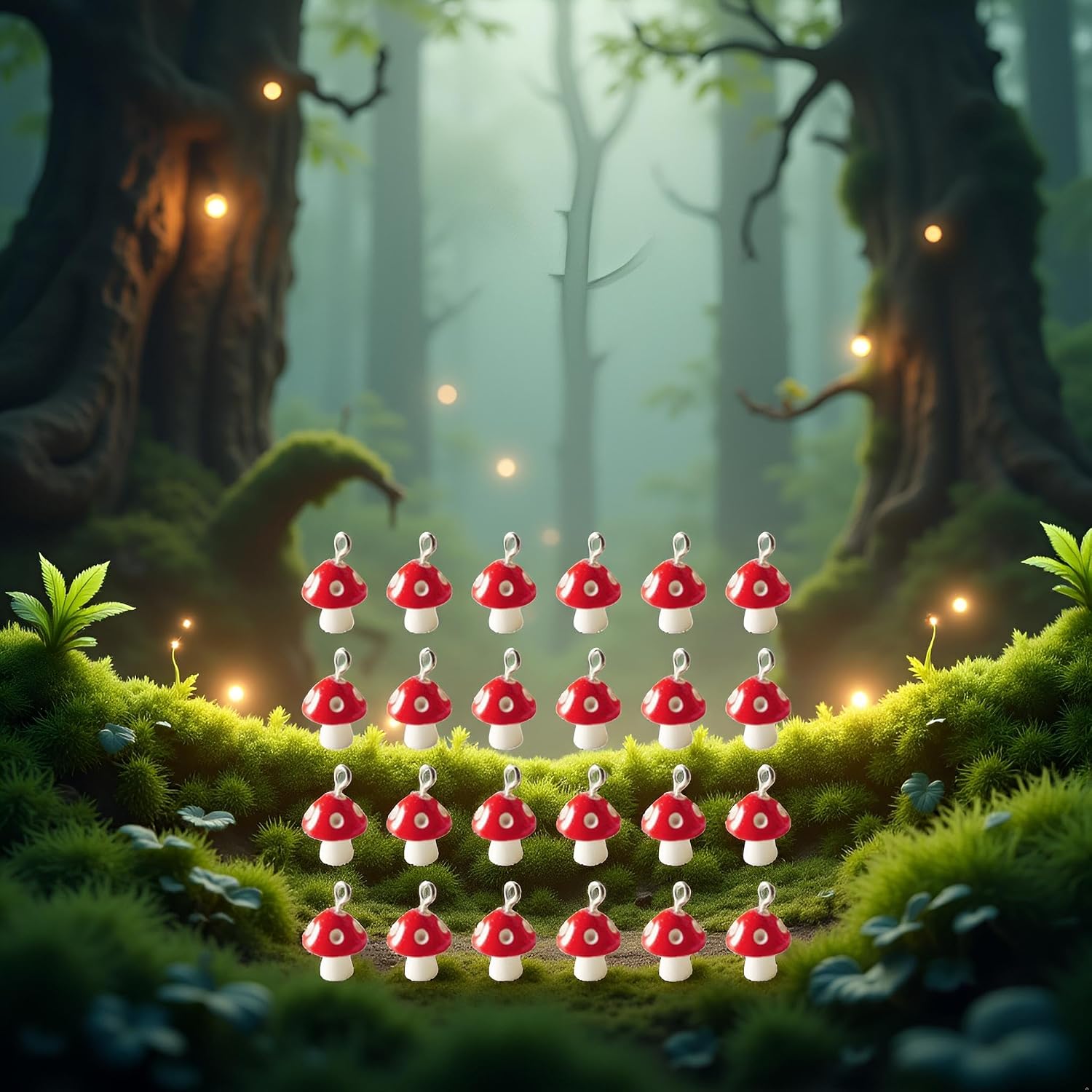 30 PCS Mini Resin Mushroom Charms Pendant Jewelry Findings Charms for Craft Jewelry Making, Charm, Beading and Jewelrys Making, Arts, Crafts and Sewing image 3