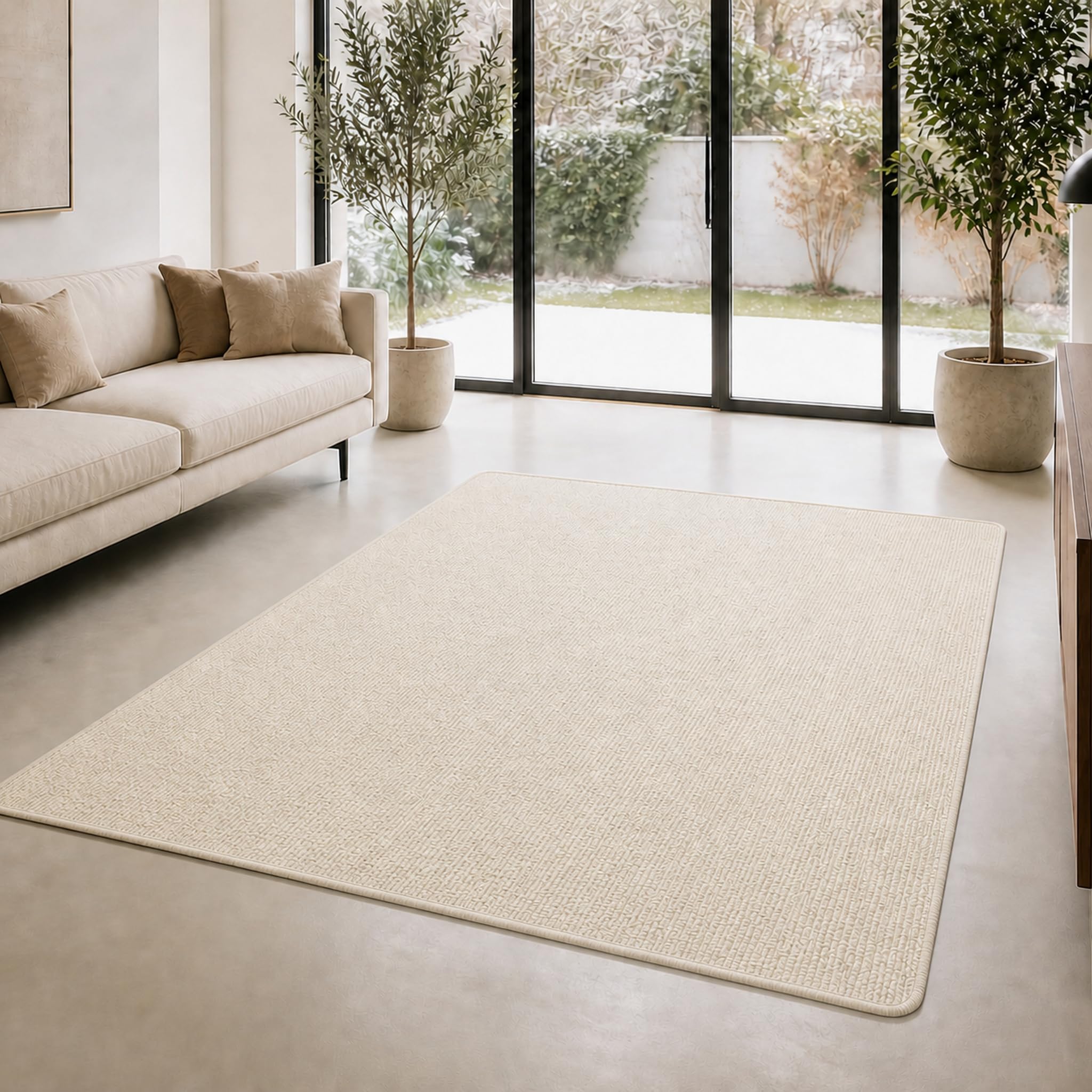 Floordirekt Sisal Rug 100% Sisal Natural Rug 160 x 250 cm Ivory
