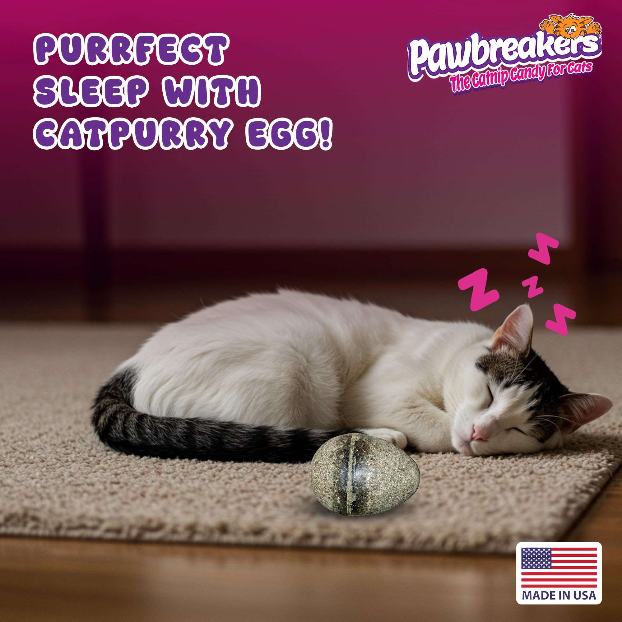 2 x Catpurry Eier - 100% natürliche Katzensüßigkeiten, Leckereien und Katzenminze Spielzeug in medizinischer Qualität, Katzenminze für entspanntes, sicheres und verdauliches Spiel, hypoallergen