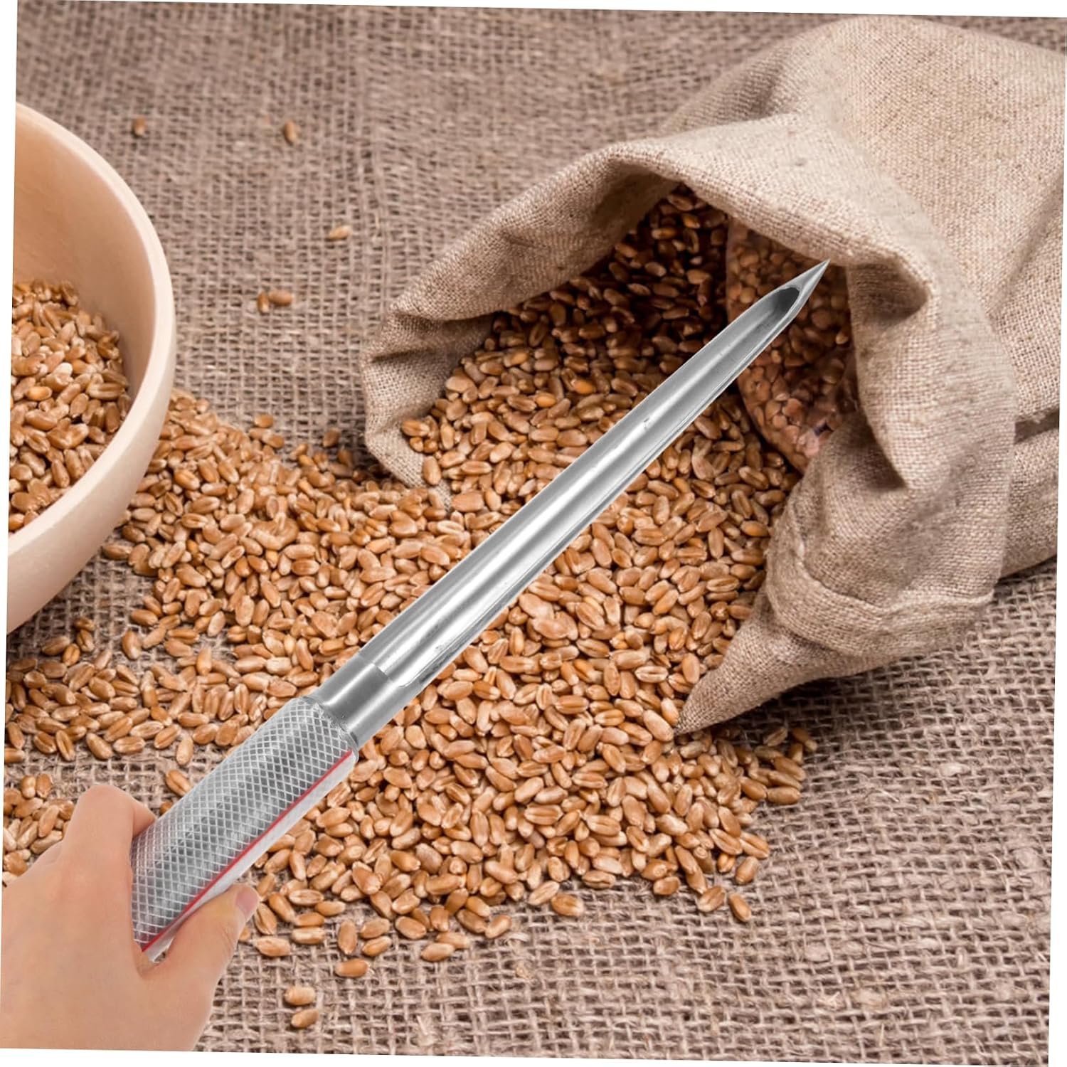 Alipis Metal Grain Probe Rod for Farm Portable Fertilizer Sampler Wheat Sampling Tool Gardening Accessories