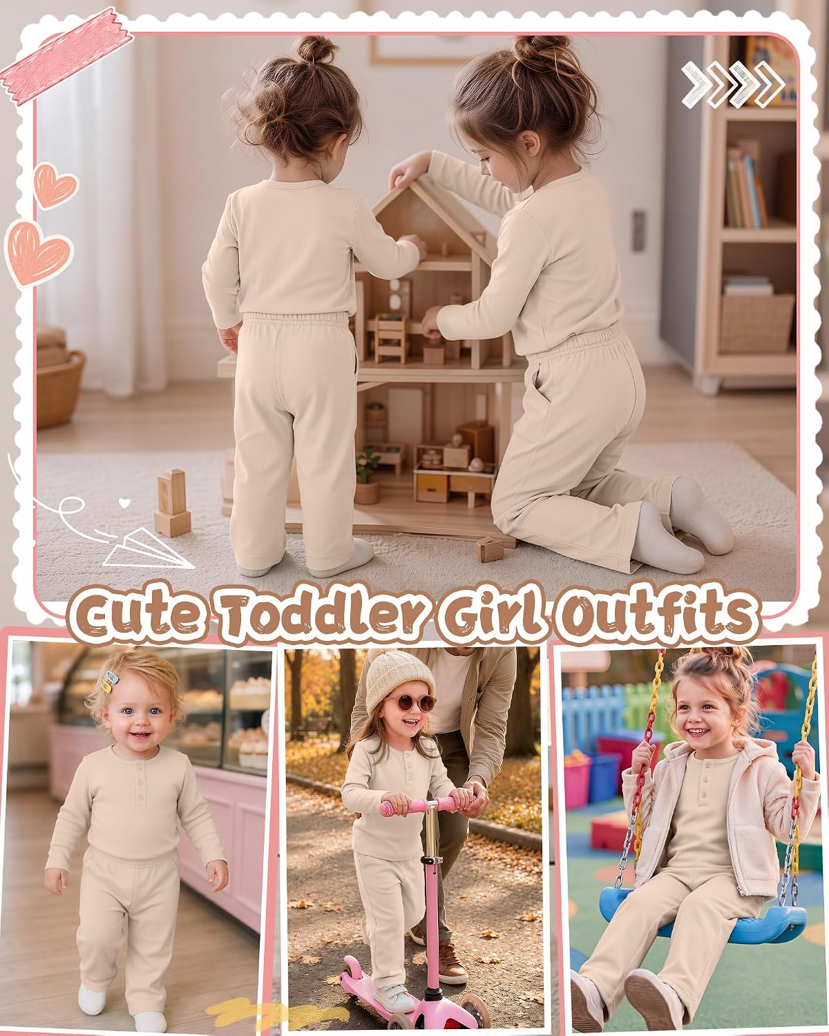 Toddler Girl Fall Clothes Sweatshirt Pants image 3