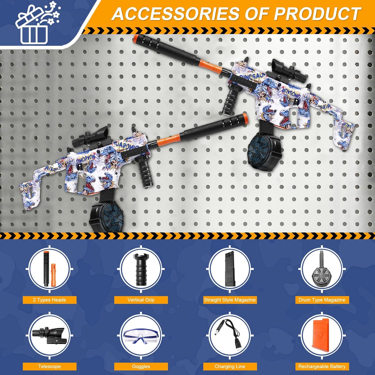 Gel Blaster Splatter Automatic Splatter Ball Toy Rechargeable with Goggles and Ammo Drum, Outdoor Activities Shooting Game Party for Kids 14+ image 5 of 7 B0D5M4K718