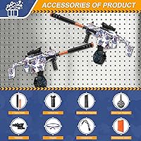 Vista 5 de Gel Blaster Splatter - Juguete de Bola de Salpicadura Automática Recargable con Gafas y Tambor de Munición, Actividades al Aire Libre, Juego