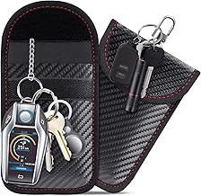 lanpard 2 Pack Small Faraday Pouch with Hook Securing Keyring, RFID Signal Blocking Faraday Bag for Car Key,Faraday Pouch for Car Keys Anti-Theft Remote Entry