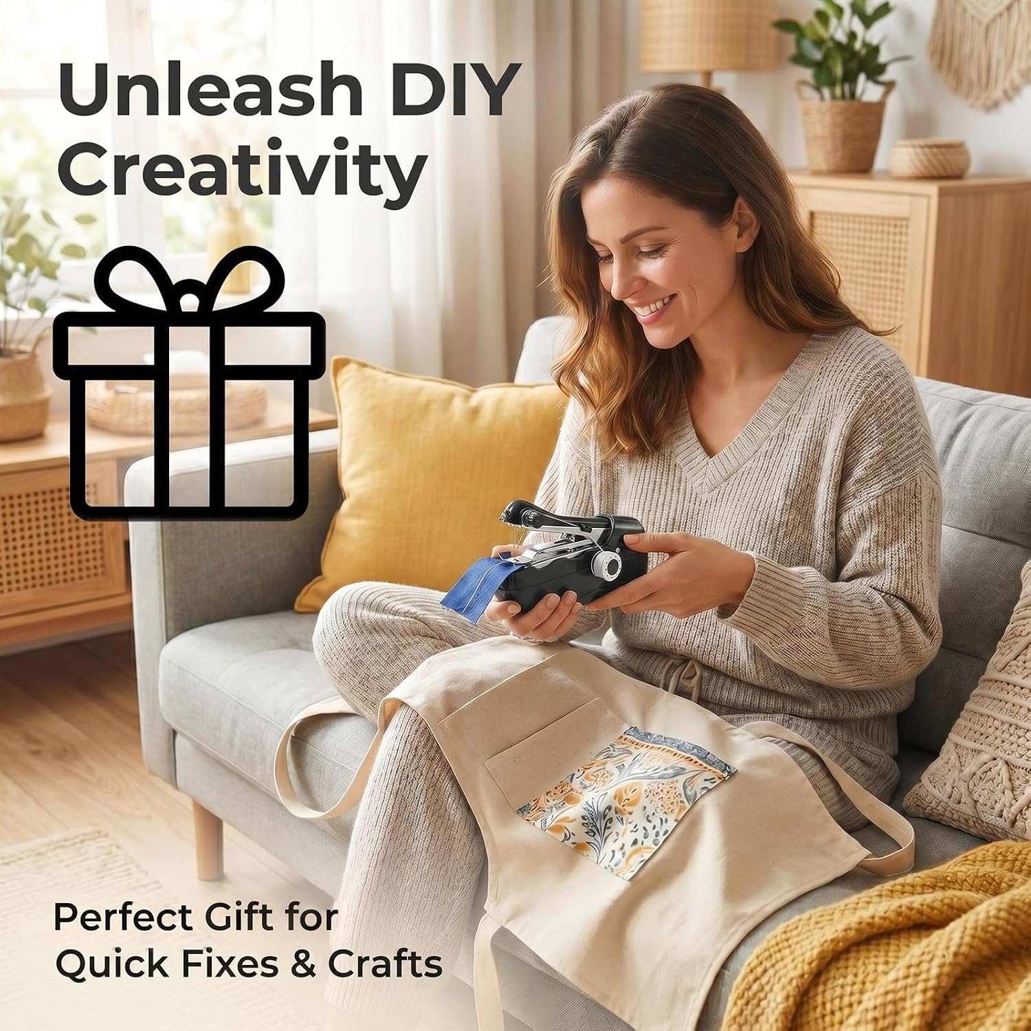 Upgrade Handheld Sewing Machine for Adults Beginners,Black