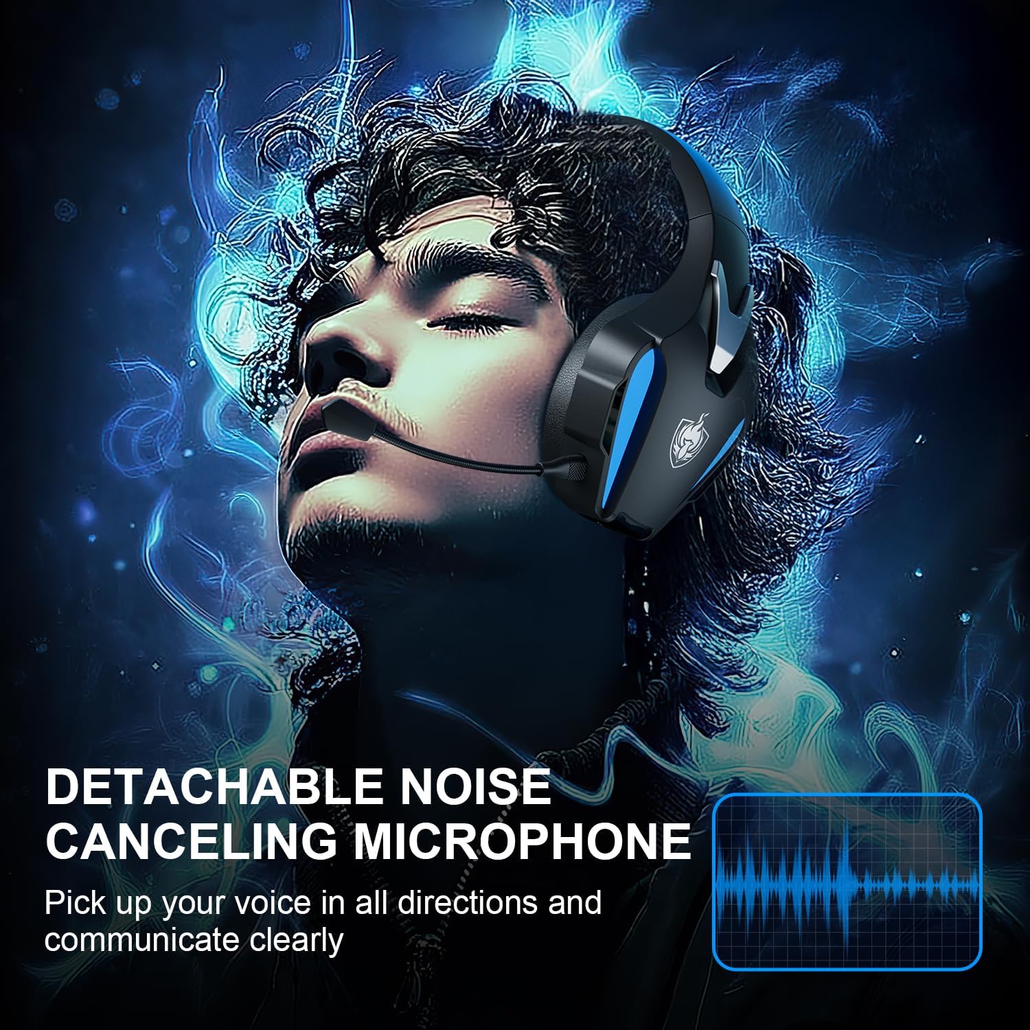 PHOINIKAS Q5S headset with its detachable omnidirectional noise-canceling microphone.