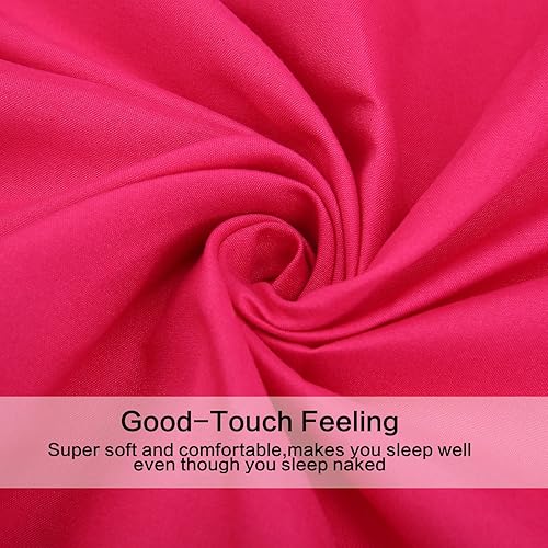 Miniatura 4 de Juego de sábanas de diseño estampado clásico - Juegos de sábanas con bolsillo profundo ultra suave y transpirable., Microfibra, Hot Pink, Completo